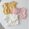 Girls Summer Thin Mesh Breath Cotton Edge Vest Baby Girl Cartoon Sleeveless Bottom T-Shirt Top