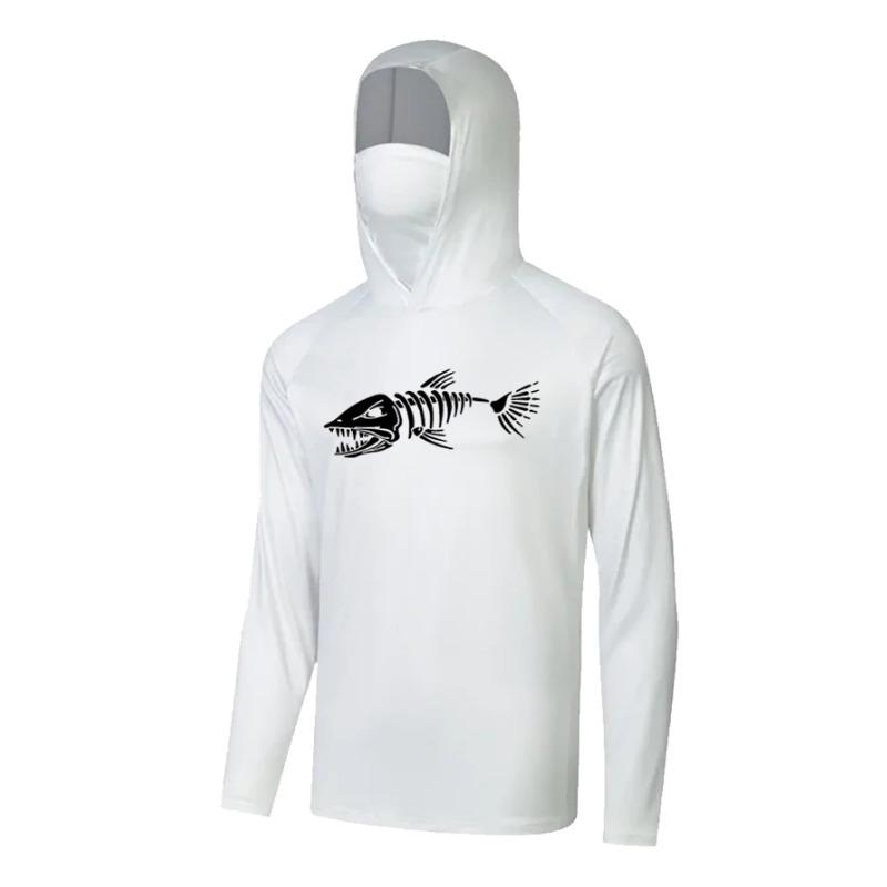 Hooded Fishing Clothes Men Face Cover Hoodie Sun Protection Mask Breathable Jersey
