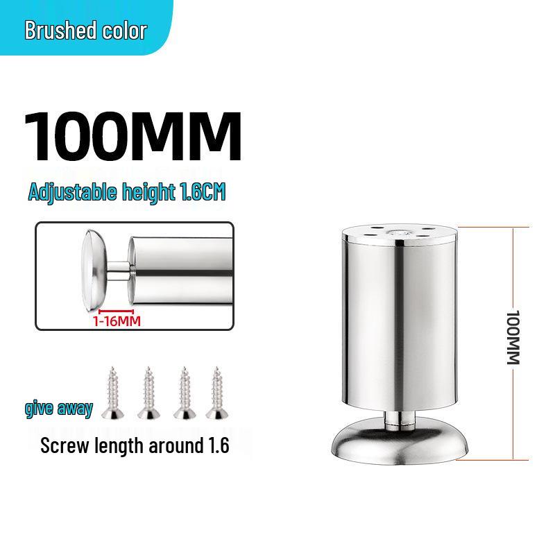 Adjustable Stainless Steel Furniture Legs for Sofas, Cabinets, TV Stands, Tables, Desks, and Beds