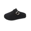 Women's Cotton Cloth Clogs Cork Footbed Leather Mules Slippers Comfortable Potato Shoes Arch Support Cotton Slippers