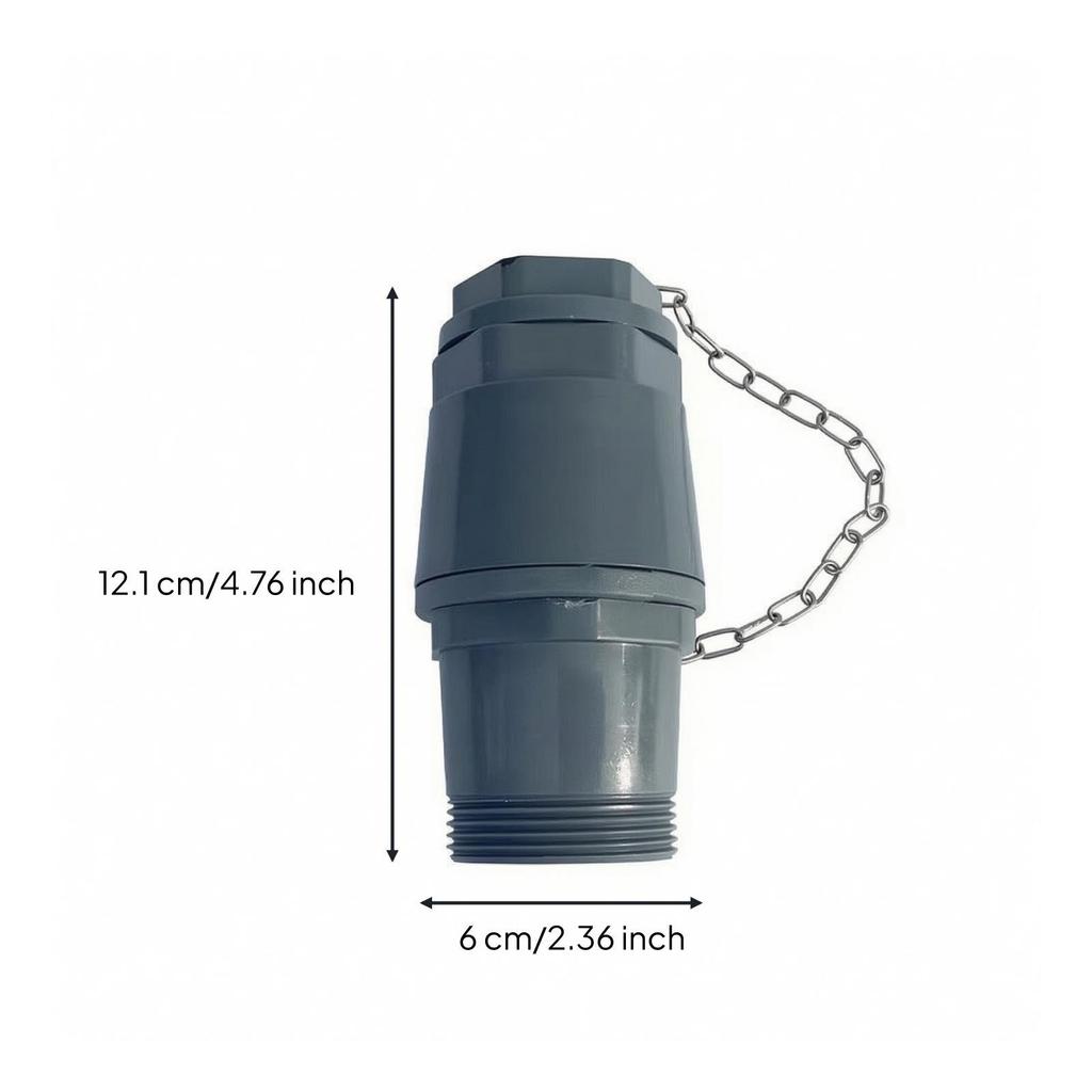 Marine Drainage Drain with Tethered Cap | Resistant Construction, Secure Threaded Connection, Boat
