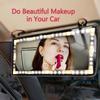 60 LED Car Sun Visor Mirror Rechargeable Makeup Mirror w/ 3Light Modes Universal