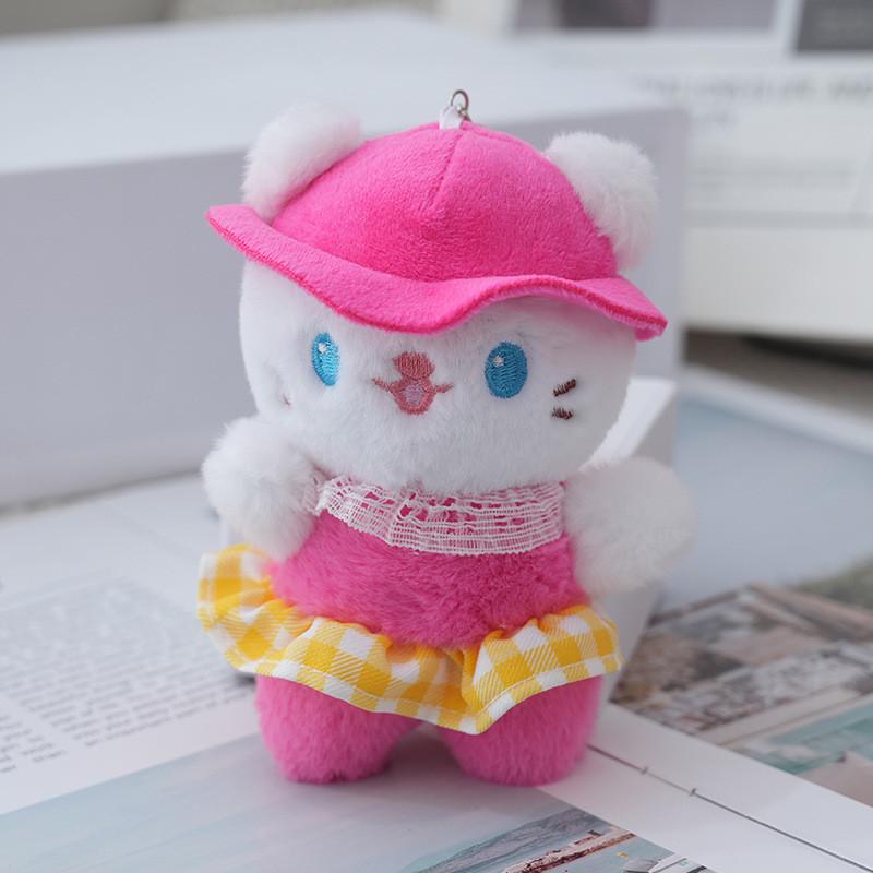 Charming Plush Cat Keychain Lovable Small Toy Doll With Yutu Velvet Material