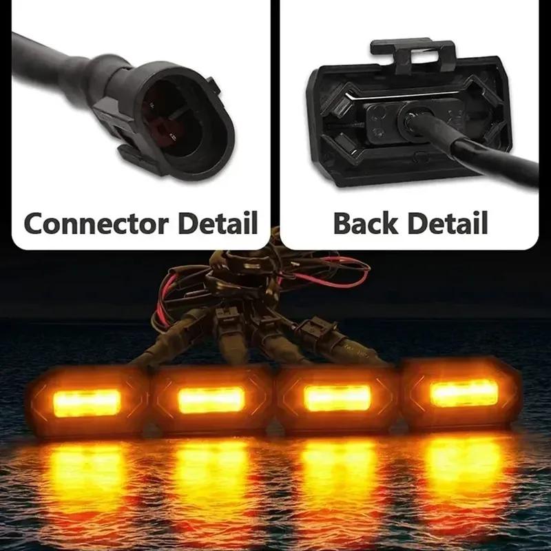 4 in1 Grille Lights For Toyota Tacoma 2020 2021 Car LED Strobe Light Warning Daytime Running Lamp For Tacoma DRL Amber Lights