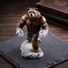 Office Desk Accessory Resin Boxing Bear Figurine Muscle Statue for Decor Animal Figurine Brown White Sculpture and Home Display Small Ornament