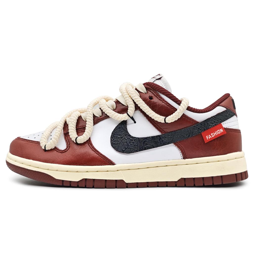 Nike Dunk Low top Skateboard Shoes Women's Burgundy FJ4555-100(Team142-XBOS)