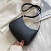 Módní ležérní jednobarevná taška přes rameno pro ženy Vysoce kvalitní PU kůže Podpažní taška