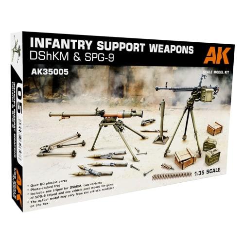 

AK Interactive 1/35 Scale Soviet Infantry Support Weapon DShKM & SPG-9 Set Plastic Model Kit AK35005