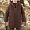 Available: European & American Mid-length Men's Woolen Hoodie - Autumn/Winter Casual Top