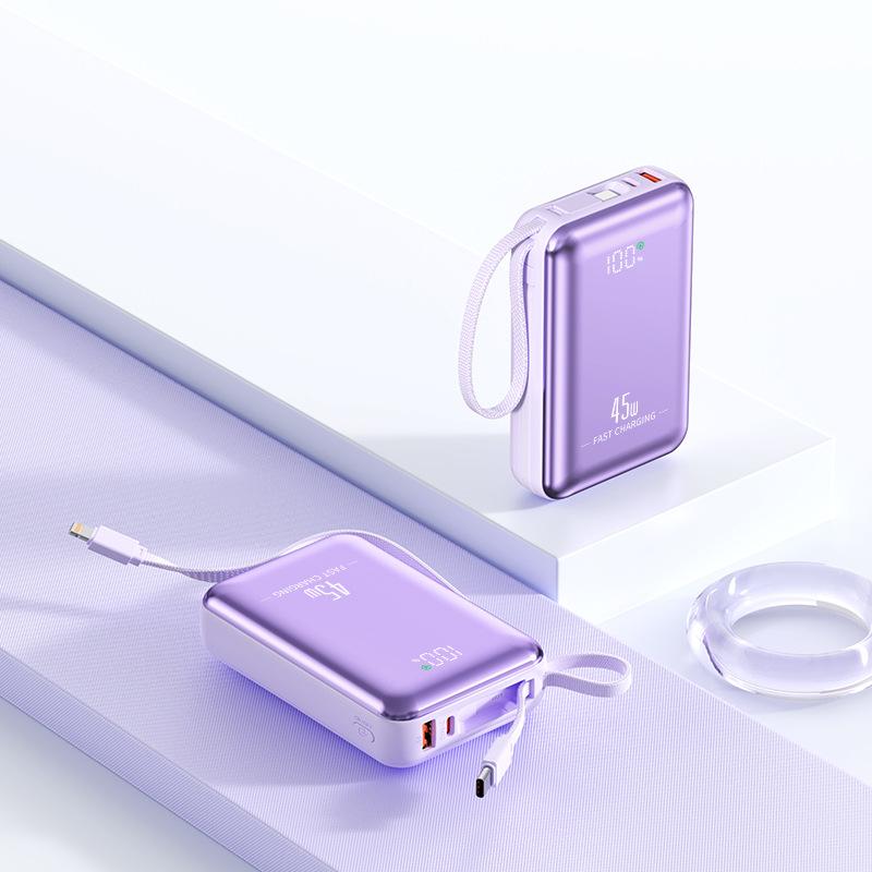 For Laptop 20000mAh 45W Power Bank Portable 10000mAh USB C Cable Fast Charging Mobile External Battery For iPhone Samsung Xiaomi