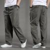 Men's Wide Leg Pure Cotton Workwear Pants - Breathable, Straight Leg Sweatpants for Spring and Autumn