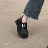 Retro brown platform heightening lightweight loafers women's 2025 new shoes spring women's shoes single shoes women's leather shoes