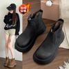 2025 Winter New Women Short Plush Warm Snow Boots Casual Shoes Suede Fur Chelsea Ankle Boots Flats Platform Ladies Shoes Botas
