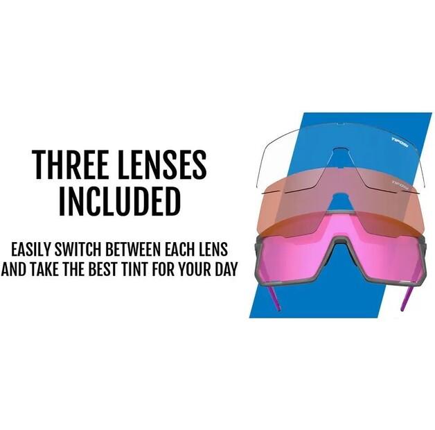 Gafas Kolskie Tiffosi Moab negras rosas para ciclismo