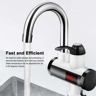 3000W Instant Hot Water Faucet Electric Water Heater Tap with LED Digital Display Kitchen Bathroom