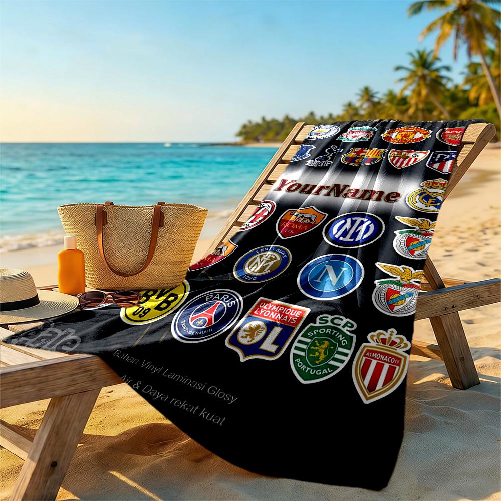 Borussia Dortmund Customized Name Beach Towel Super Soft Microfiber Quickdry Fabric Portable for SwimmingBeachCamping Travel Beach AccessoriesGym