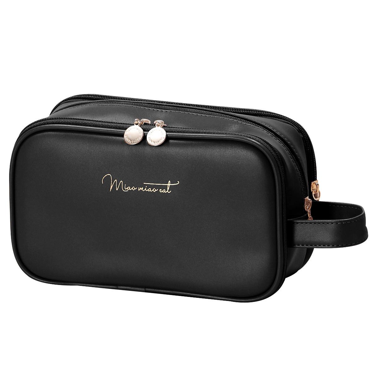 

Solid Portable Color Makeup Bag With Large Capacity And Multifunctional Travel StyleD