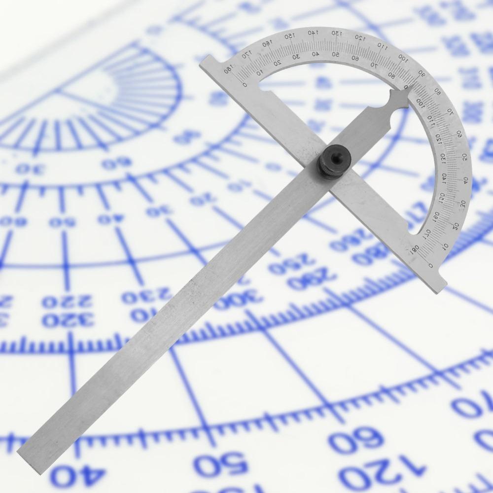 0-180° Measuring Ruler 80*120mm Stainless Steel Protractor 180 Degree Protractor  Measurement