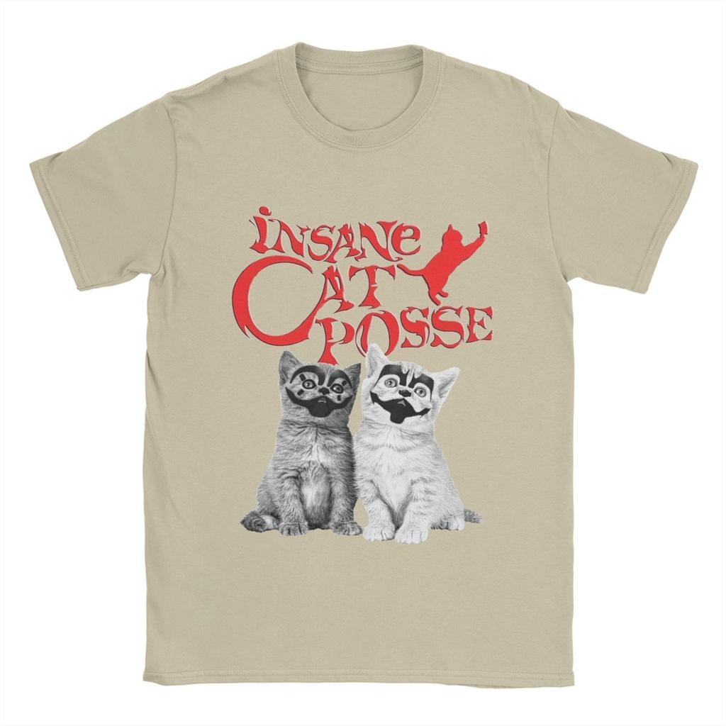Tričko Insane Clowns Cat Posse pro muže 100% bavlna Vtipná trička s kulatým výstřihem Krátký rukáv Oblečení 4XL 5XL 6XL