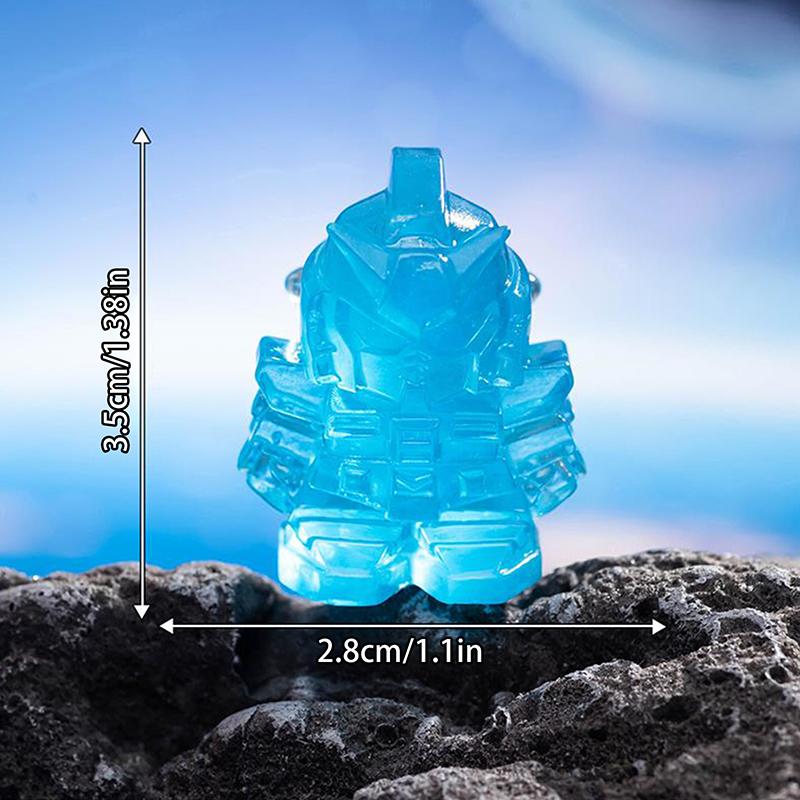 

3Pcs/Bag Luminous Mini Robot Resin Micro Landscape Ornaments Glow At Night Car Ornament Home Desktop Decoration Crafts Diy Gifts