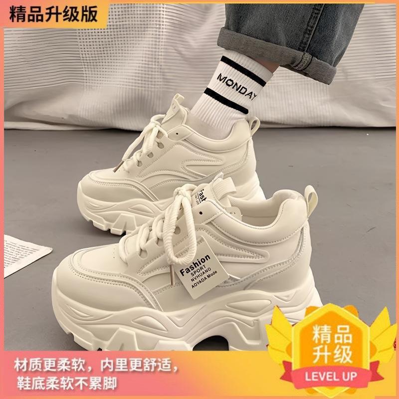 Daddy shoes 22 heightened autumn new thick-soled sports breathable sports shoes mesh casual shoes 35