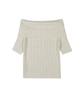 VLETI Viscose Off Shoulder Half Knit (Linen)