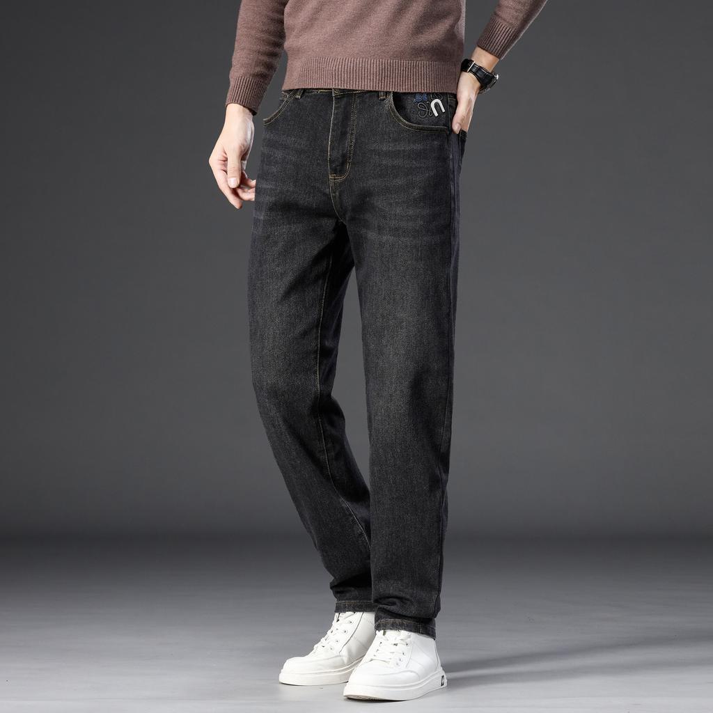 Hodo Jeans Men's Black Moderate Straight Fit Pants HPM40K06370-LY-C
