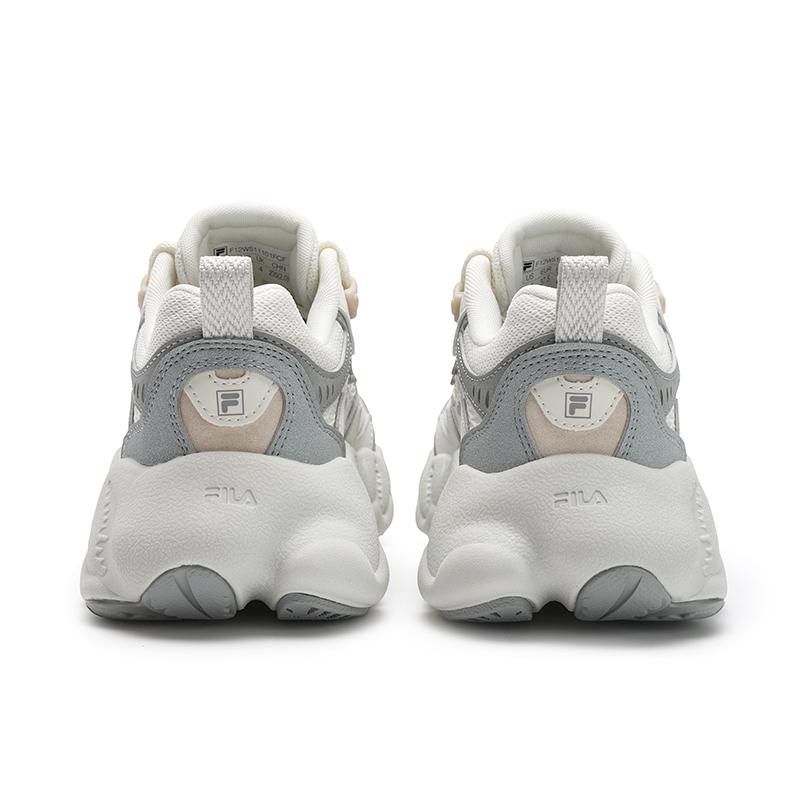 New FILA Fern2 Coverage Wear Resistant Breathable Low Top Casual Shoes Women's White Gray F12W511101FCF