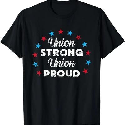 Union Strong Proud Patriotic Thug Us Flag Worker T Shirt
