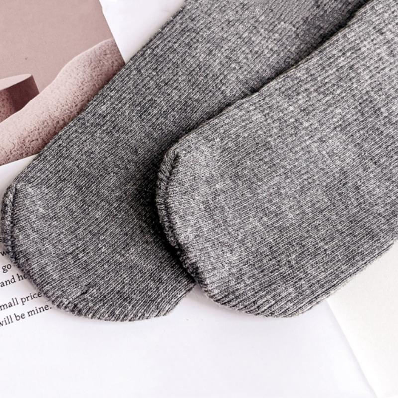 Children's Socks Girls' Solid Medium Long Socks Baby Cotton Comfortable Knee-high Socks With Bows And Lace Trim