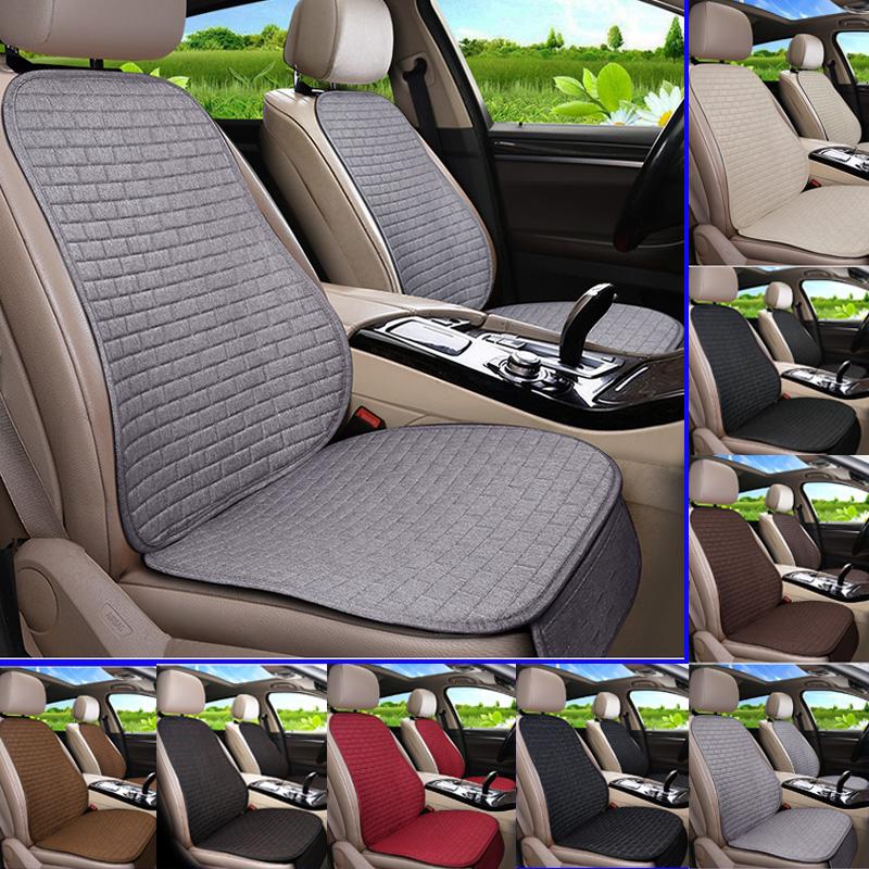 Car Seat Cover Front/Rear Flax/Linen Seat Cushion Protector Pad Not Cold in Winter Black/Beige/Grey For Renault Kadjar F3