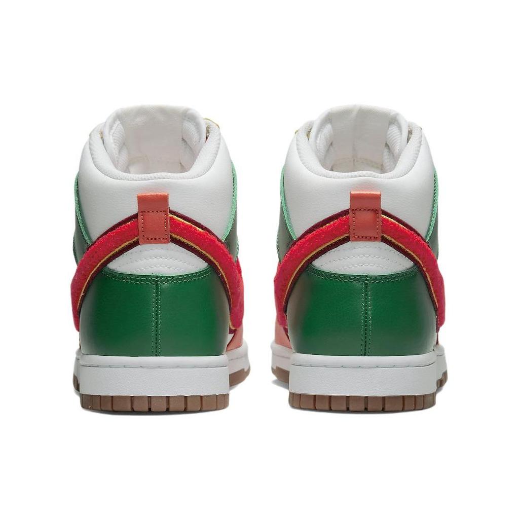 Nike Dunk High Chenille Swoosh Men Sneakers Red White Team-Red DR8805-100