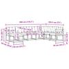 Outdoor Sofa Set with Cushions 8 pcs Natural and Cream