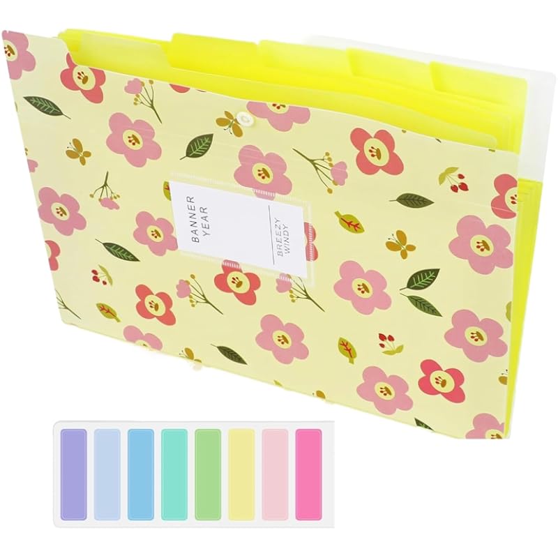 Corslet Expanding File Holder For Documents, A4 File Organiser, Document File Folder Organizer, Floral Printed Folders F