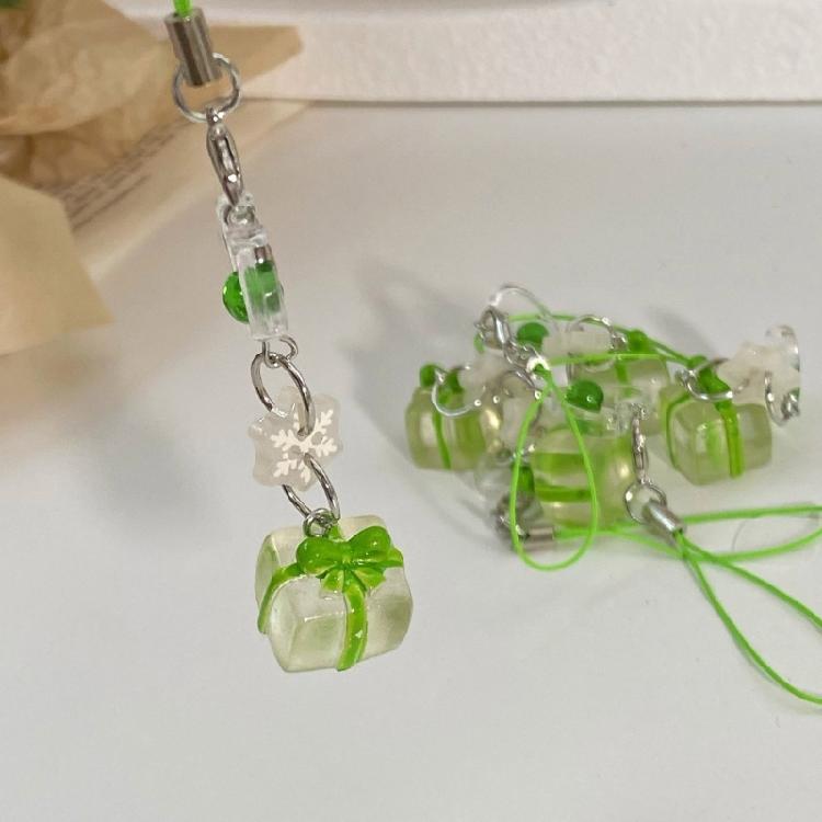 Elegant Snowflake Crystal Phone Chain Sturdy Snowflake Crystal Phone Chain Gift Box Pendant For Holiday Celebrations