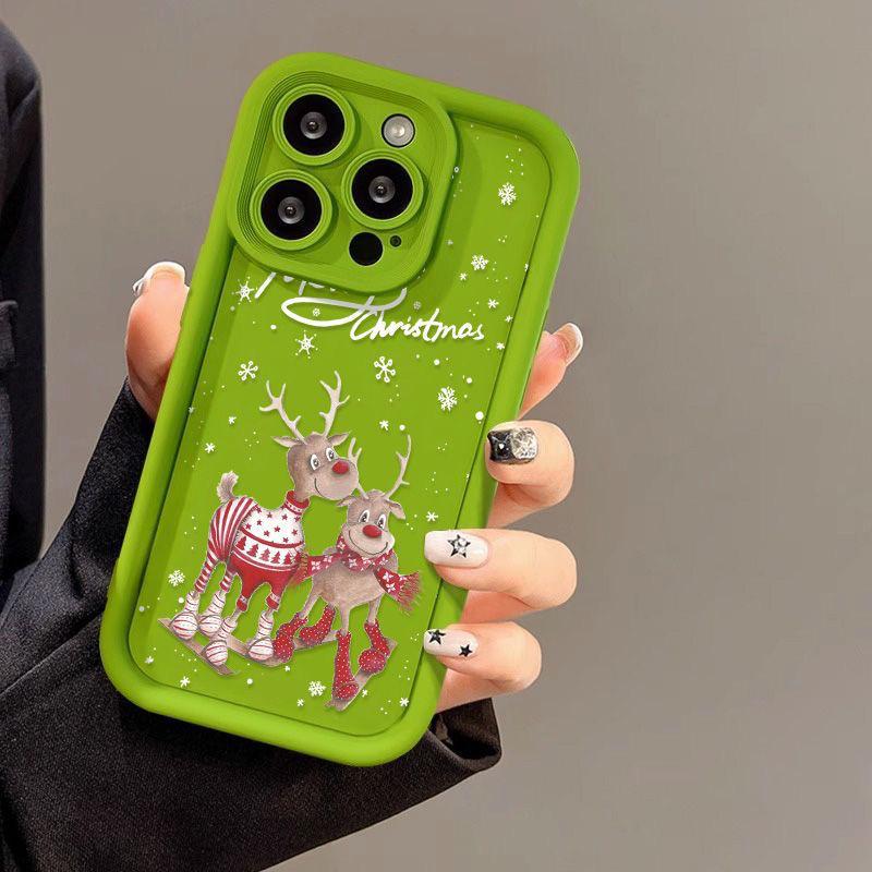 

Christmas Reindeer Phone Case for iPhone 11-16 Pro Max: Cute, Drop-Proof, Cross-Border iPhone 14 Pro Max