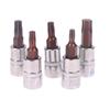 5 Pcs Torx Screwdriver Bits 1/4 Inch Drive Socket Head Tools T15 T20 T25 T30 T40 Socket Wrench Adapter Hand Tools