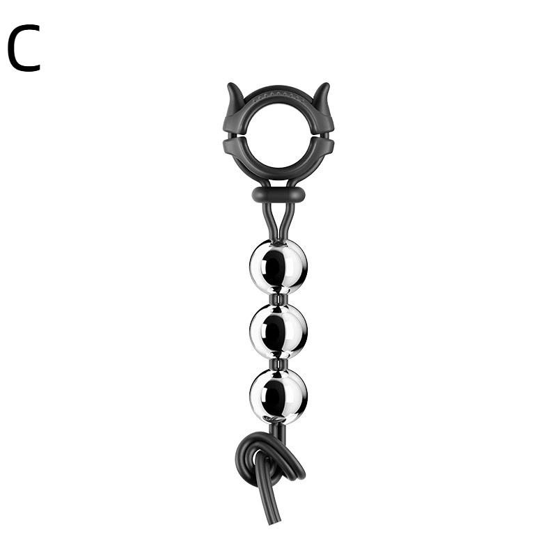 Male Penis Ring Exercise Device Weight Bearing Enlargement Stretcher Ball Semen Lock Adult Sex Toys for Men Penis Extender