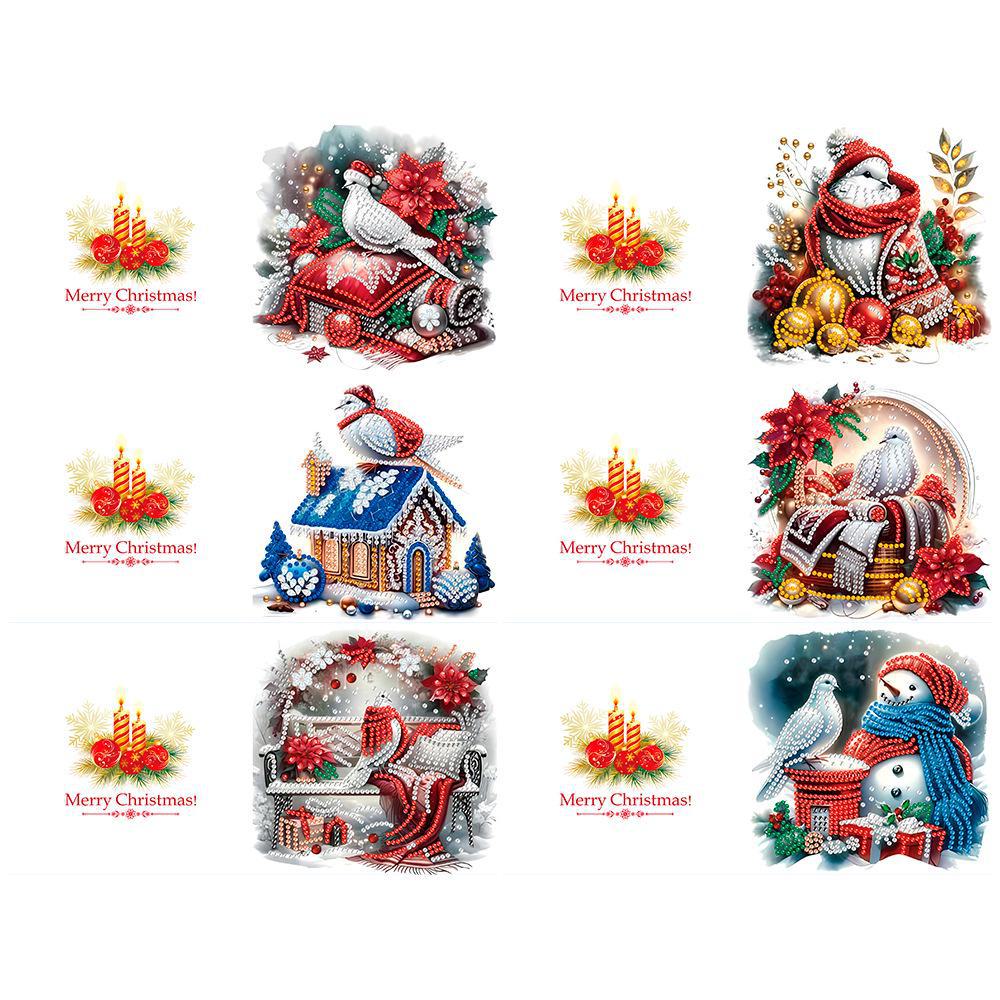 

Набор поздравительных открыток «Сделай сам» с рождественской алмазной росписью и бриллиантами особой формы для дней рождения и праздников HKSD-14