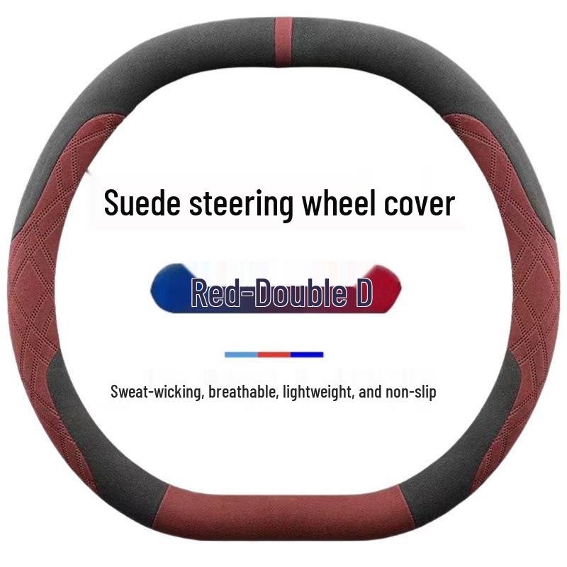 Suede Steering Wheel Cover for Lynk & Co 01, 02, 03, 05, 06, 08, 09 - All-Season Universal Fit