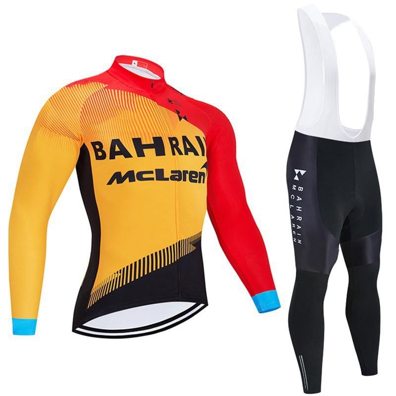 Unisex Long Sleeve Cycling Jersey Set Road Bike Riding Breathable Quick Dry Performance Wear