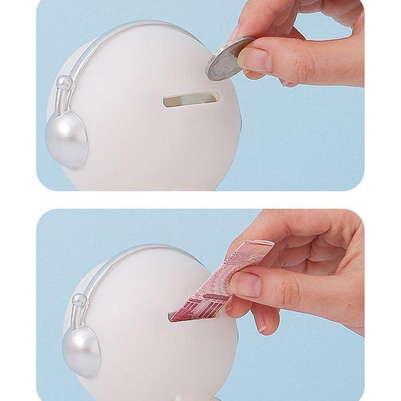 Astronaut Night Light Piggy Bank Bedside Decor Lamps Creative Figurine Coin Money Saving Box Toy For Kids Birthday Gifts