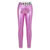 Kinder-Mädchen-Hose, metallisch glänzende Leggings, schmale Bleistifthose für sportliche Tanz- und Gymnastik-Trainingskleidung