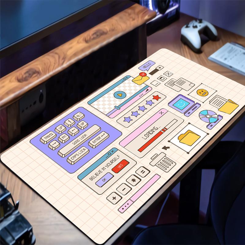 Gaming Accessories Mouse Pad Gamer Cabinet Mousepad Anime Laptop Retro Steam Wave Keyboard Pad Office PC Accessory Moon Desk Mat