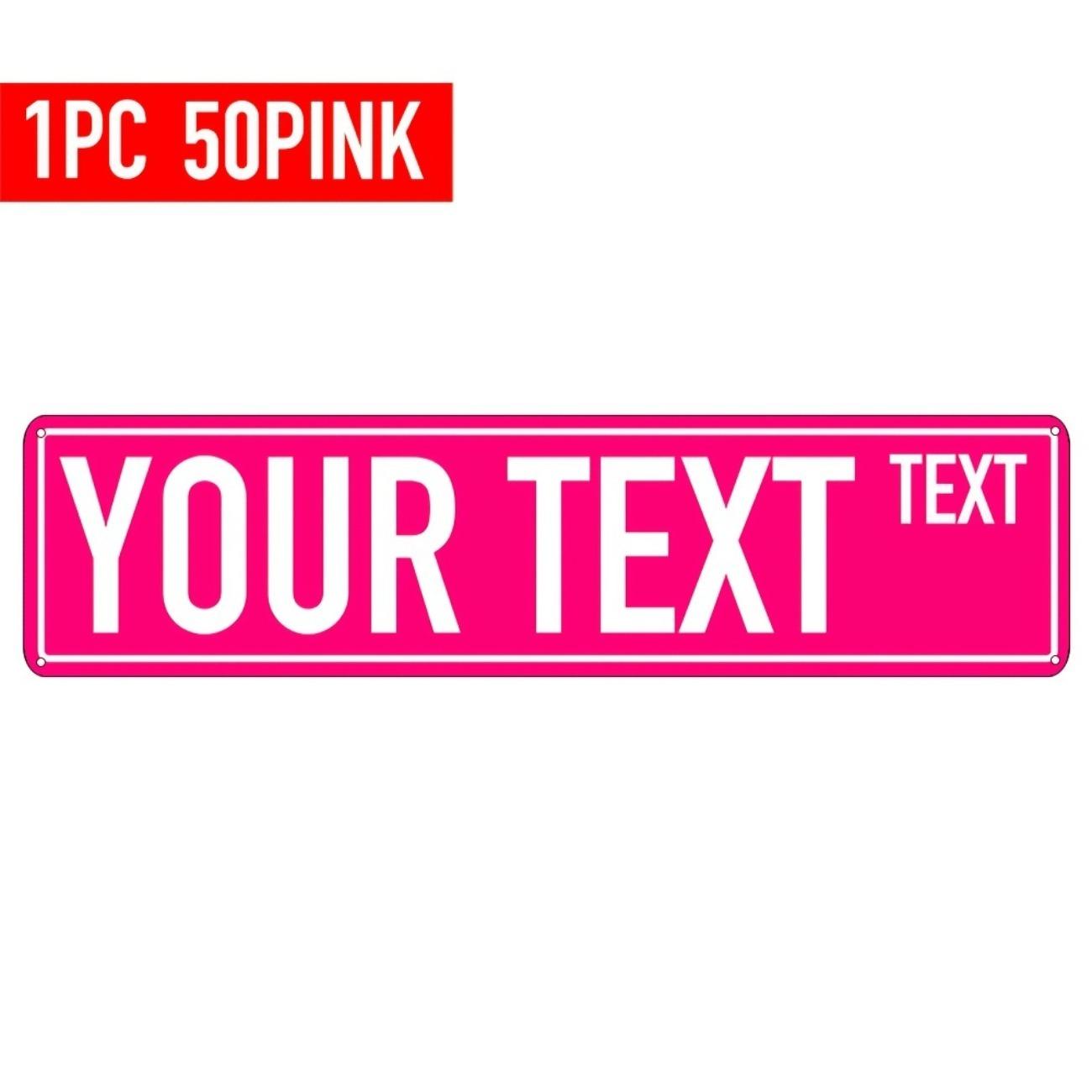 

Personalized Aluminum Metal Sign Wall Decor 40x10cm чорний