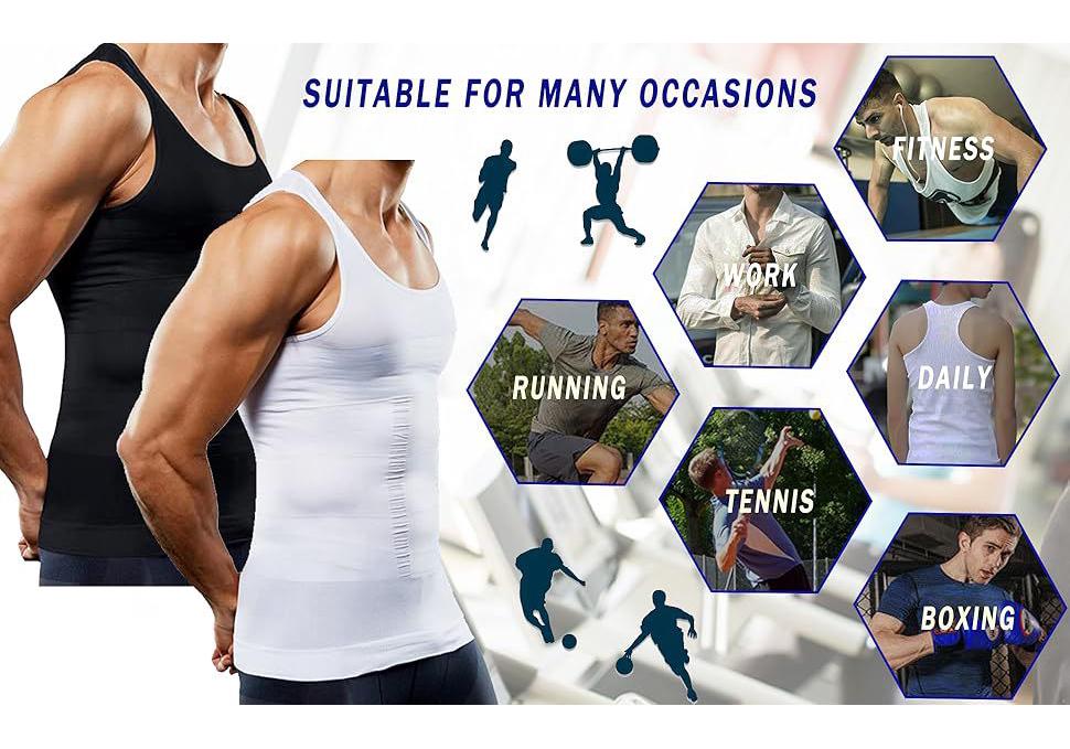 Nahtloser Kompressions-Bauchkontroll-Westen für Herren - Formgebende Shapewear für Sport und Schönheit.