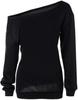 2025 Casual European & American Solid Color Women's Off-Shoulder Sweatshirt