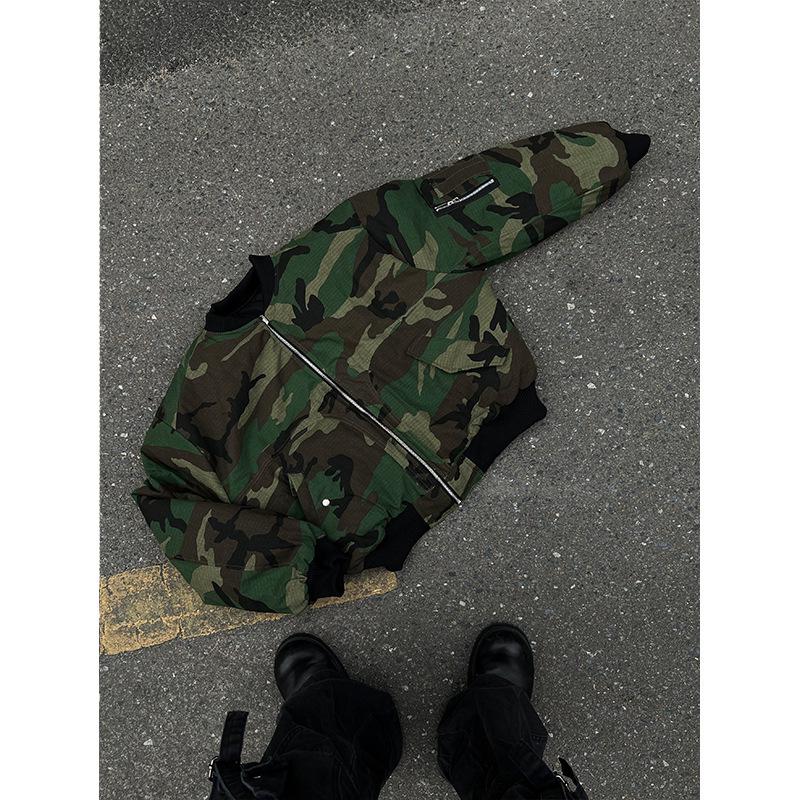 Reversible Camouflage American Style Winter Flight Jacket - Warm, Thick, Cotton Outerwear (2025 Edition)