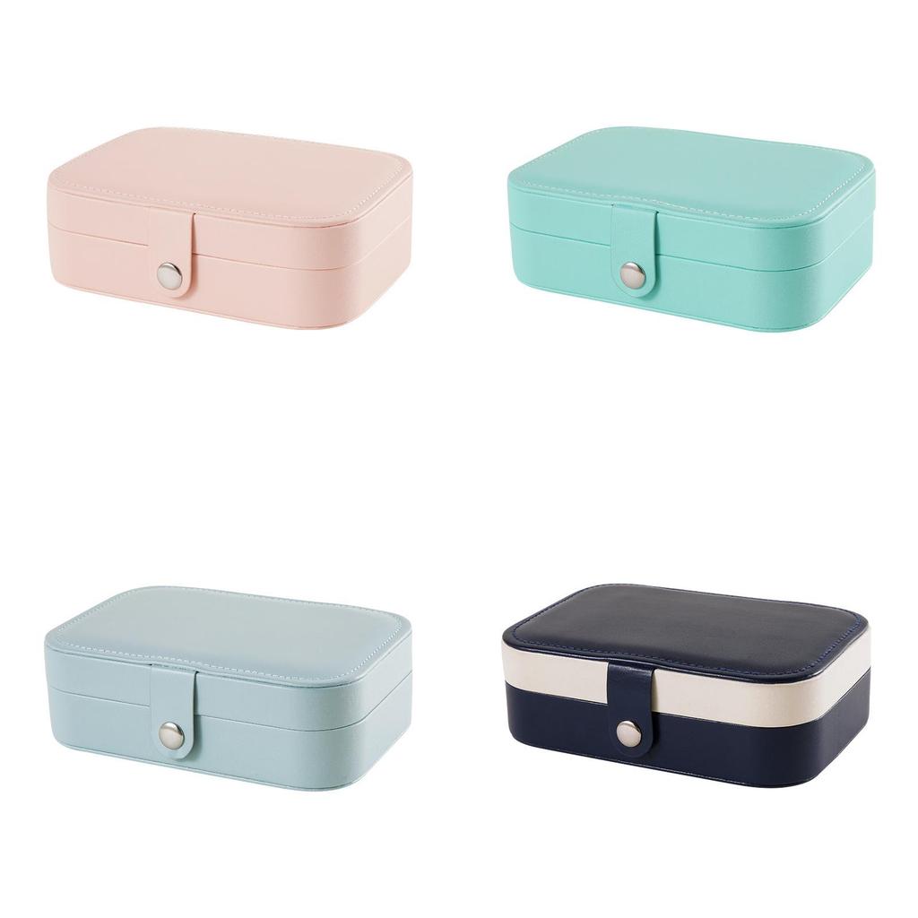 Leather Jewelry Box With Double Layer Large Capacity Organizer For Travel And Gift Giving