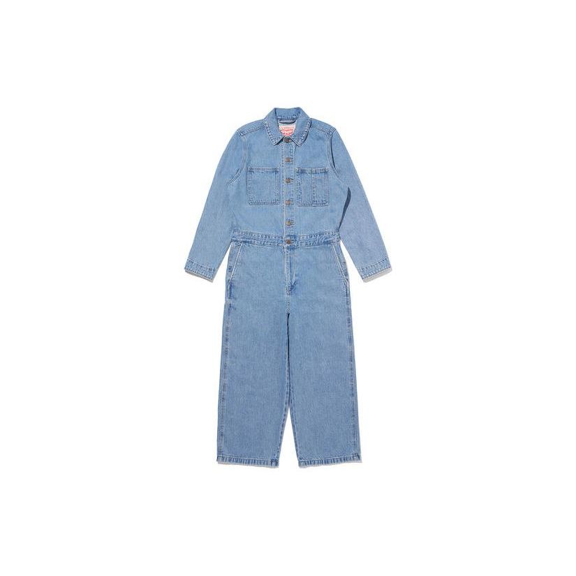 

Комбинезон женский Levis однотонный приталенный с длинным рукавом и прямыми брюками синий A5930-0000 M